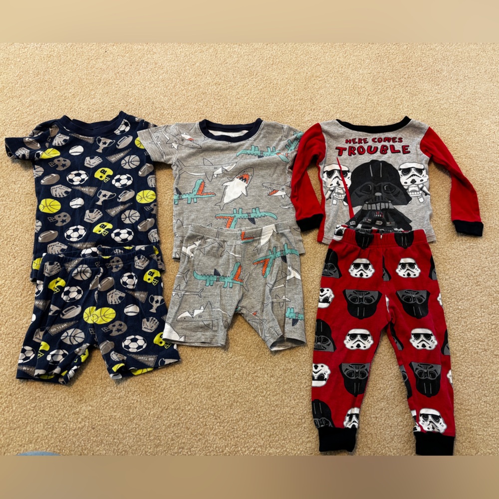 3 Pairs of Pajamas Size 2T